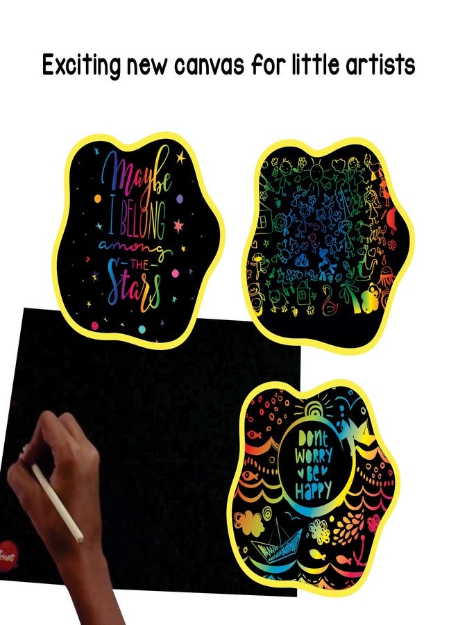 Toiing Doodletoi Return Gifts Combo - 30 Magical Rainbow Scratch Art Sheet Packs | Fun Art & Craft Kit | Great Return Gift for Kids Age 4 Years & Above - Image 3
